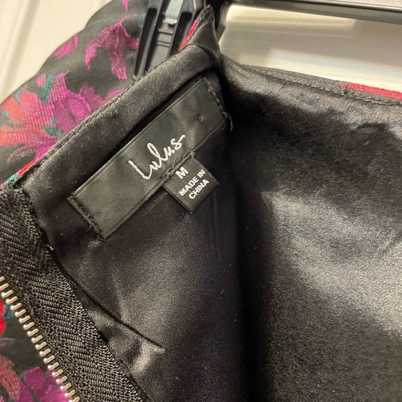 Medium Lulus garden delights black floral jacquard mini set - Picture 7 of 13